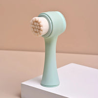 Dual-Sided & Soft Bristle Facial Cleansing Brush - Deep Pore Exfoliating Face Scrubber for Skincare, Face Wash, Double Side