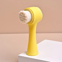 Dual-Sided & Soft Bristle Facial Cleansing Brush - Deep Pore Exfoliating Face Scrubber for Skincare, Face Wash, Double Side